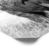 Poster Langue de vache Highland lécher noir et blanc (Coin)