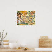 Poster Langue des fleurs par Alphonse Mucha (Cuisine)