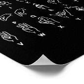 Poster Langue des signes Alphabet Sourd Mute ASL Sourds (Coin)