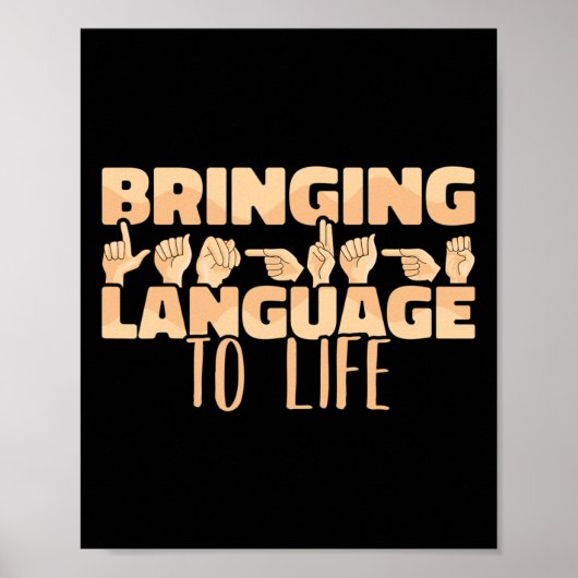 Poster Langue Des Signes Américaine Apporte La Langue À L (Devant)