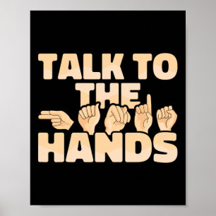 Poster Langue des signes américaine Asl Parler aux mains