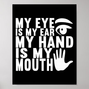 Poster Langue des signes américaine Sensibilisation des s