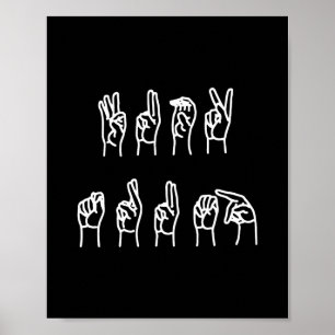 Poster Langue des signes anti-Trump subtile