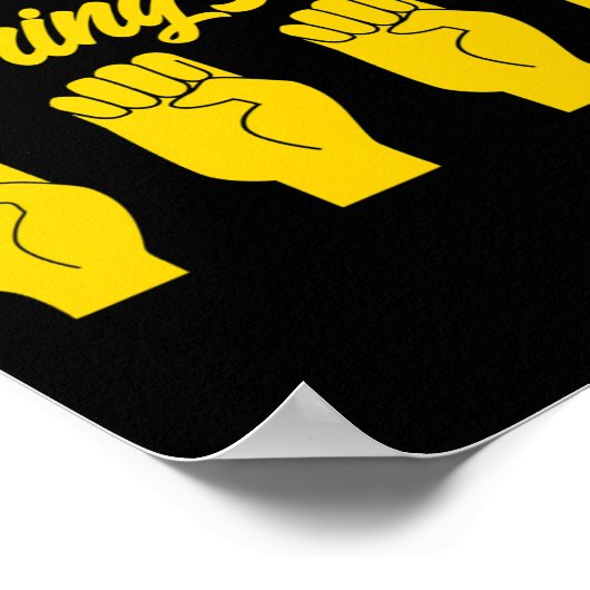 Poster Langue des signes Asl Apportez-moi Bière Sourde 1 (Coin)