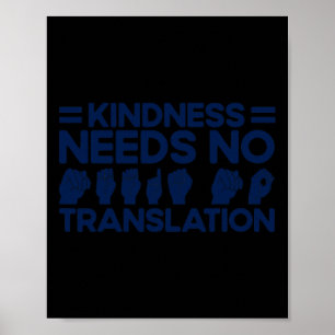 Poster Langue Des Signes ASL Besoin De Bonne Traduction