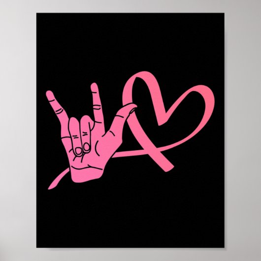 Poster Langue des signes de conscience Amour Asl Enseigna (Devant)