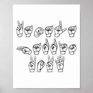 Poster Langue des signes de Harris