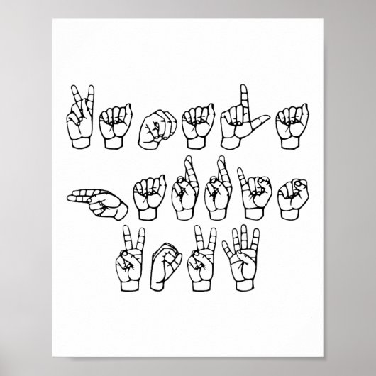 Poster Langue des signes de Harris (Devant)