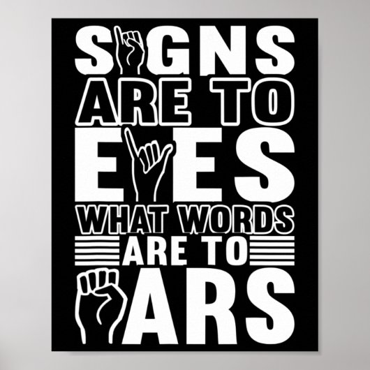 Poster Langue des signes de sensibilisation Langue des si (Devant)