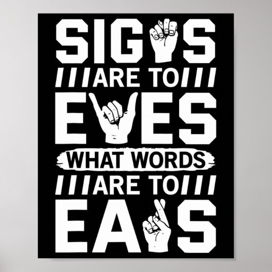 Poster Langue des signes de sensibilisation Langue des si (Devant)