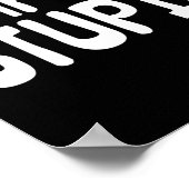 Poster Langue des signes non Stupide Sourd (Coin)