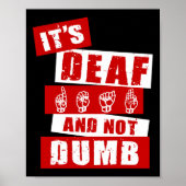 Poster Langue des signes Sensibilisation Sourde à la main (Devant)