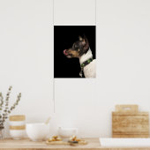 Poster Langue du Terrier noir et blanc (Cuisine)