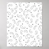 Poster Langue, gris foncé (Devant)