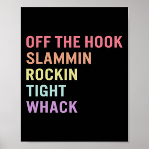 Poster Langue Hors Hook Asl Slang Tee Sourde Sensibilisat