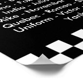 Poster Langue radiophonique de la police de l'alphabet ph (Coin)