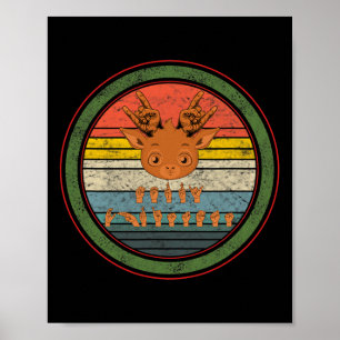Poster Langue Sourds Reindeer de Noël Sourds Asl Lauréats