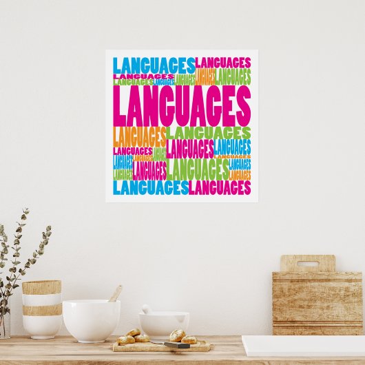 Poster Langues colorées (Cuisine)