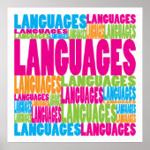 Poster Langues colorées (Devant)