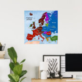 Poster Langues de l'Europe (Bureau à domicile)
