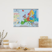 Poster "Langues européennes" : Carte des langues d'Europe (Cuisine)