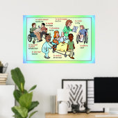 Poster Langues modernes, français, à l'hôpital (Bureau à domicile)