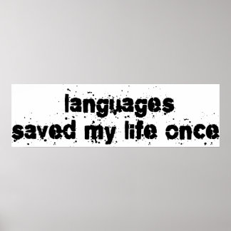 Poster Langues qui m'ont sauvé la vie une fois