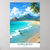Poster Lanikai Beach, Hawaii (Devant)