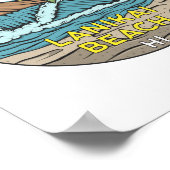 Poster Lanikai Beach Hawaii Vintage (Coin)