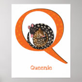 Poster L'animal ABC Q est destiné à l'impression à quatre (Devant)