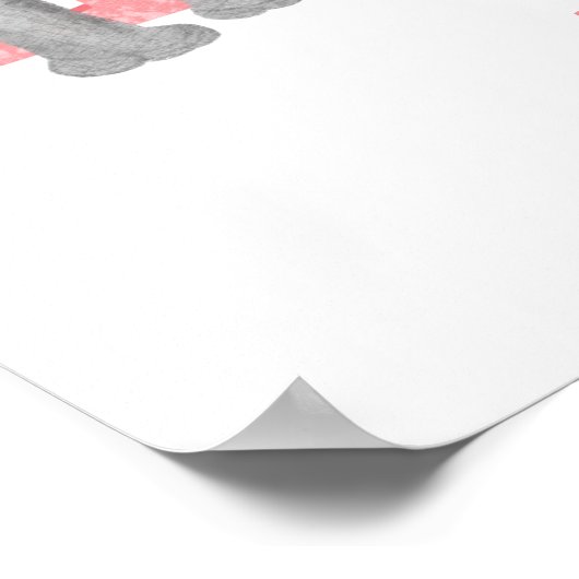 Poster L'animal ABC R est destiné à l'impression rhino (Coin)