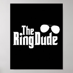 Poster L'anneau Dude Bowtie Bearer Mariage Groom Bes