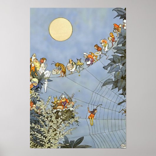 Poster « L'anniversaire de la fée » par Heath Robinson (Devant)