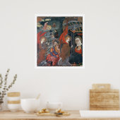 Poster L'Annonciation avec les bergers à faire du fromage (Cuisine)