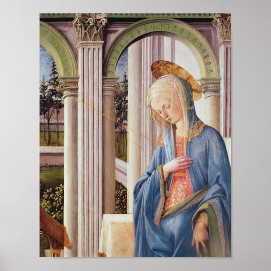 Poster L'Annonciation, détail de la Vierge Marie (Devant)