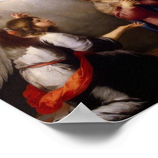 Poster L'Annonciation Murillo Des Blessés Anges Vierges (Coin)