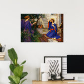 Poster L'Annonciation par John William Waterhouse (Bureau à domicile)