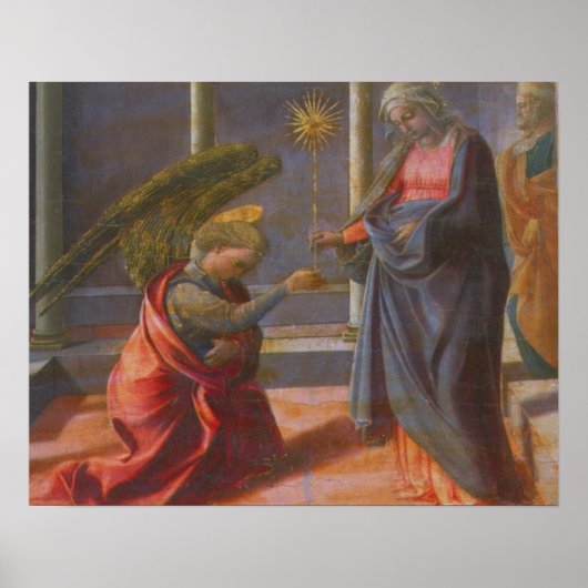 Poster L'Annonciation (prédella de l'Altarp Barbadori (Devant)