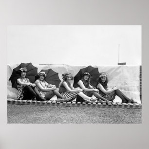 Poster Lansburg Bathing Girls: 1922