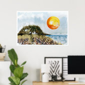 Poster L'anse de surfer (Bureau à domicile)