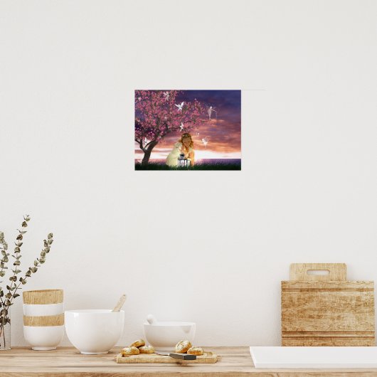 Poster Lantern Fairies Print (Keuken)
