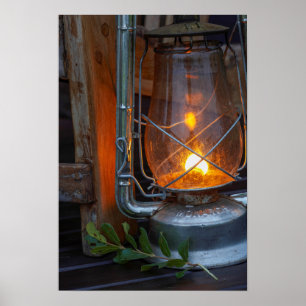 Poster Lanterne Au Camp Des Plaines, Parc National De Kru