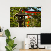 Poster Lanterne en pierre et porte Torii (Bureau à domicile)