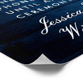 Poster Lanterne Hydrangea Bleue Mariage Cérémonie Non Bra (Coin)