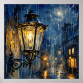 Poster Lanterne Trempée - Style Impressionniste Pastel (Devant)