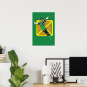 Poster Lanterne verte avec Arrière - plan (Bureau à domicile)