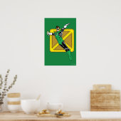 Poster Lanterne verte avec Arrière - plan (Cuisine)