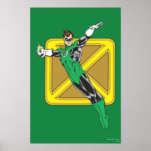 Poster Lanterne verte avec Arrière - plan (Devant)