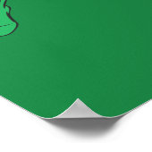 Poster Lanterne verte avec Arrière - plan de logo (Coin)