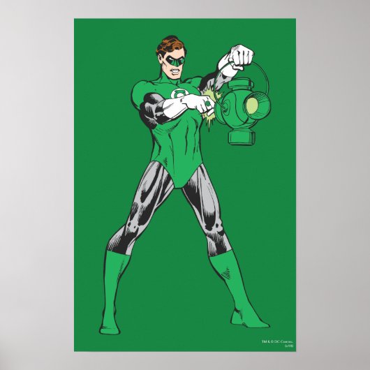 Poster Lanterne verte avec lanterne (Devant)
